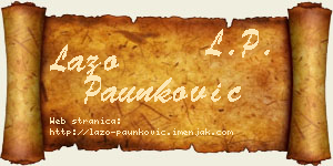 Lazo Paunković vizit kartica